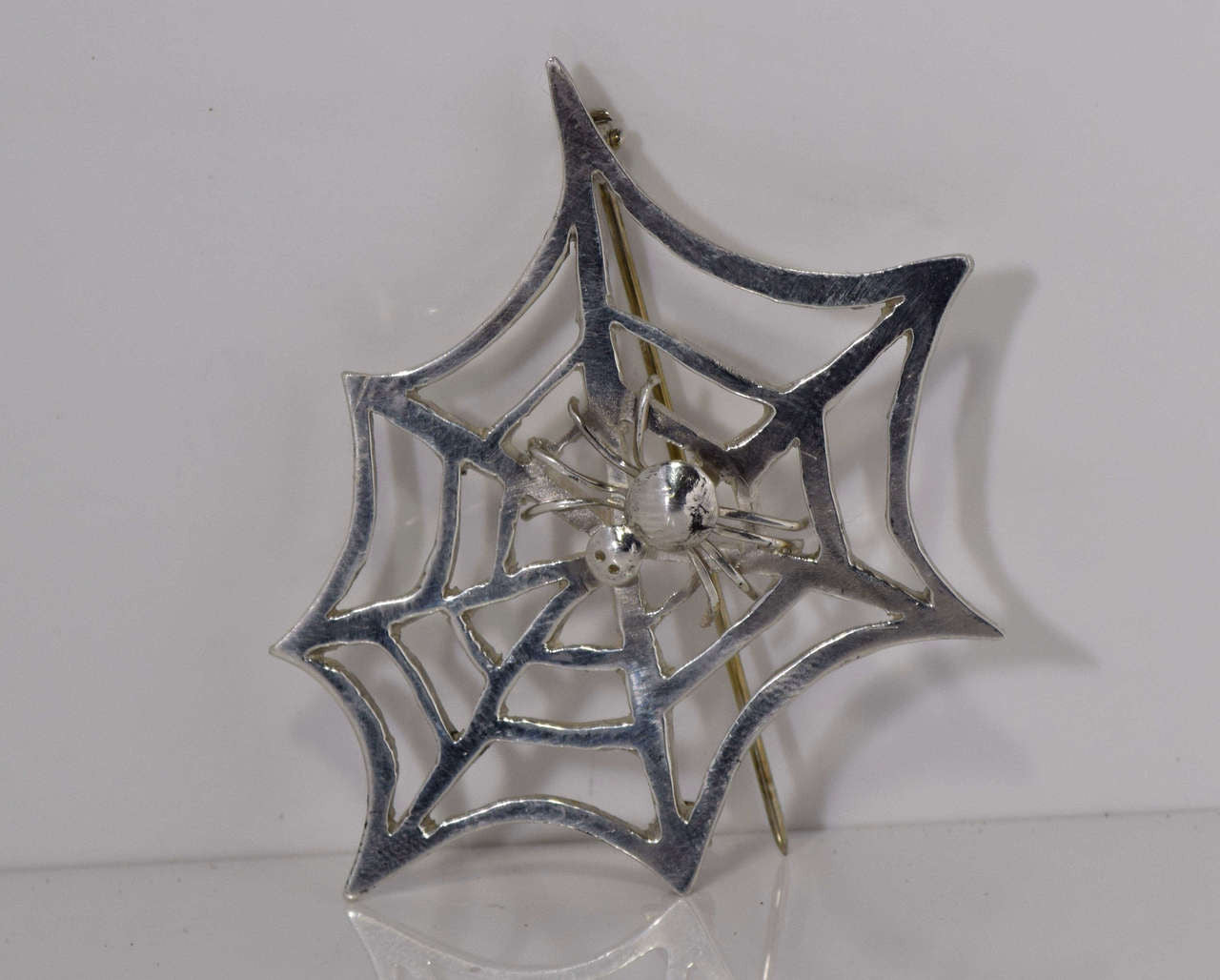 Spider Web Pin with Spider