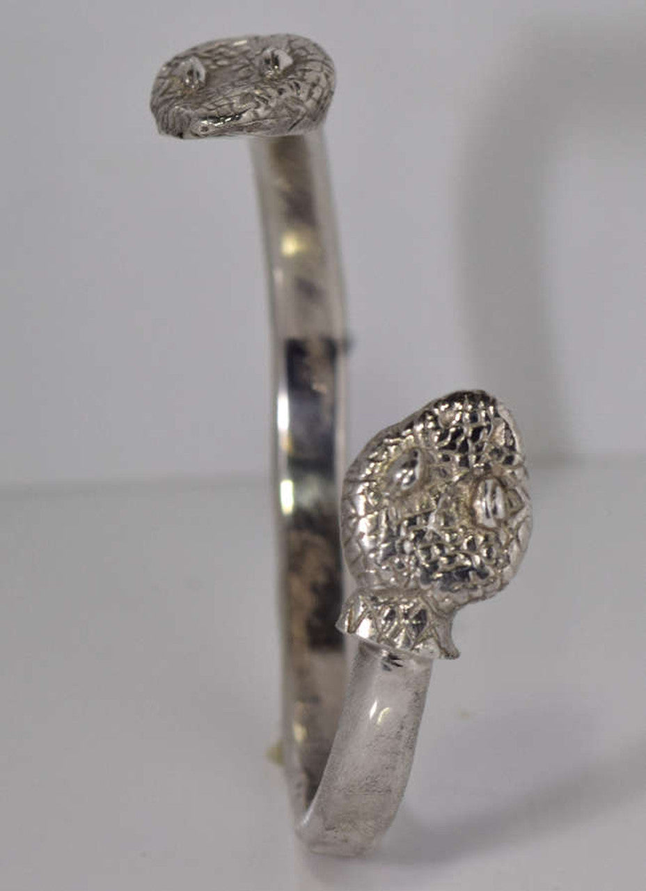 Snake Head Sterling Cuff
