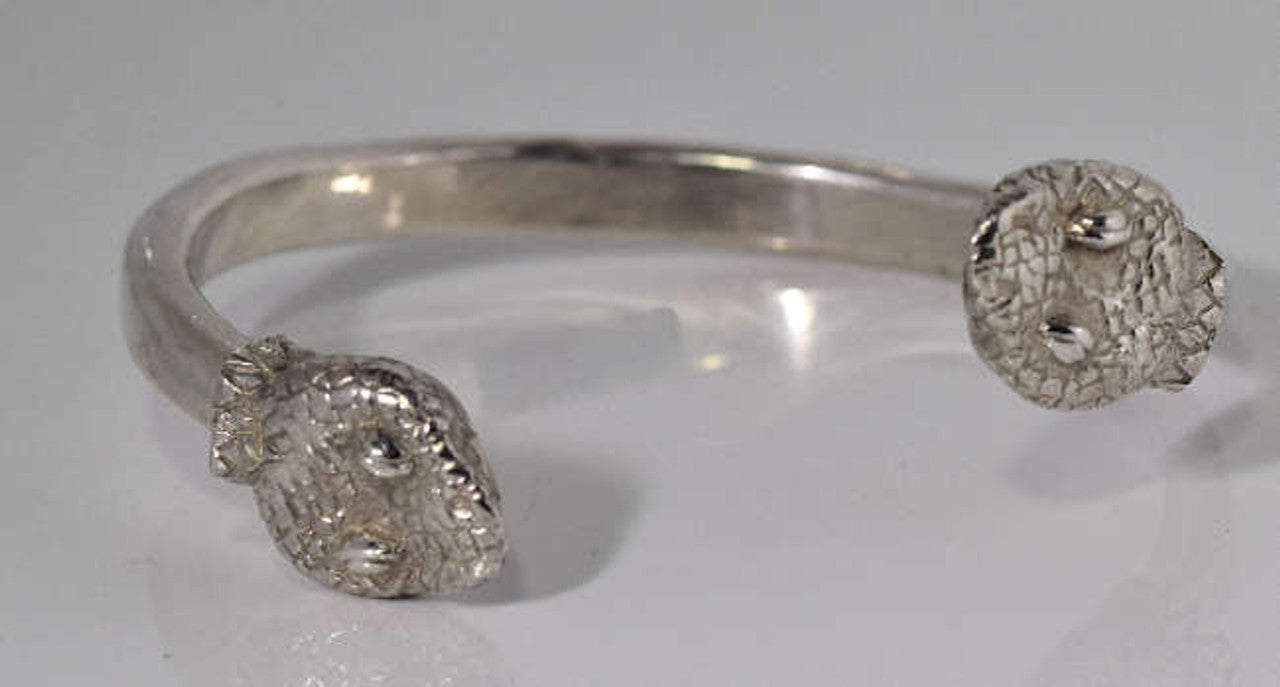 Snake Head Sterling Cuff