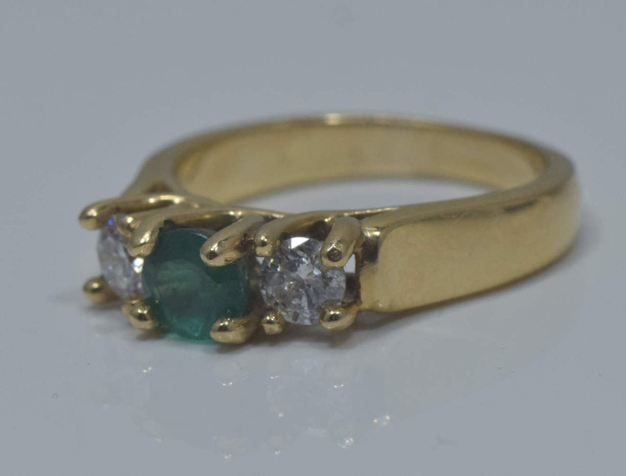 Emerald and Diamond 14k Ring