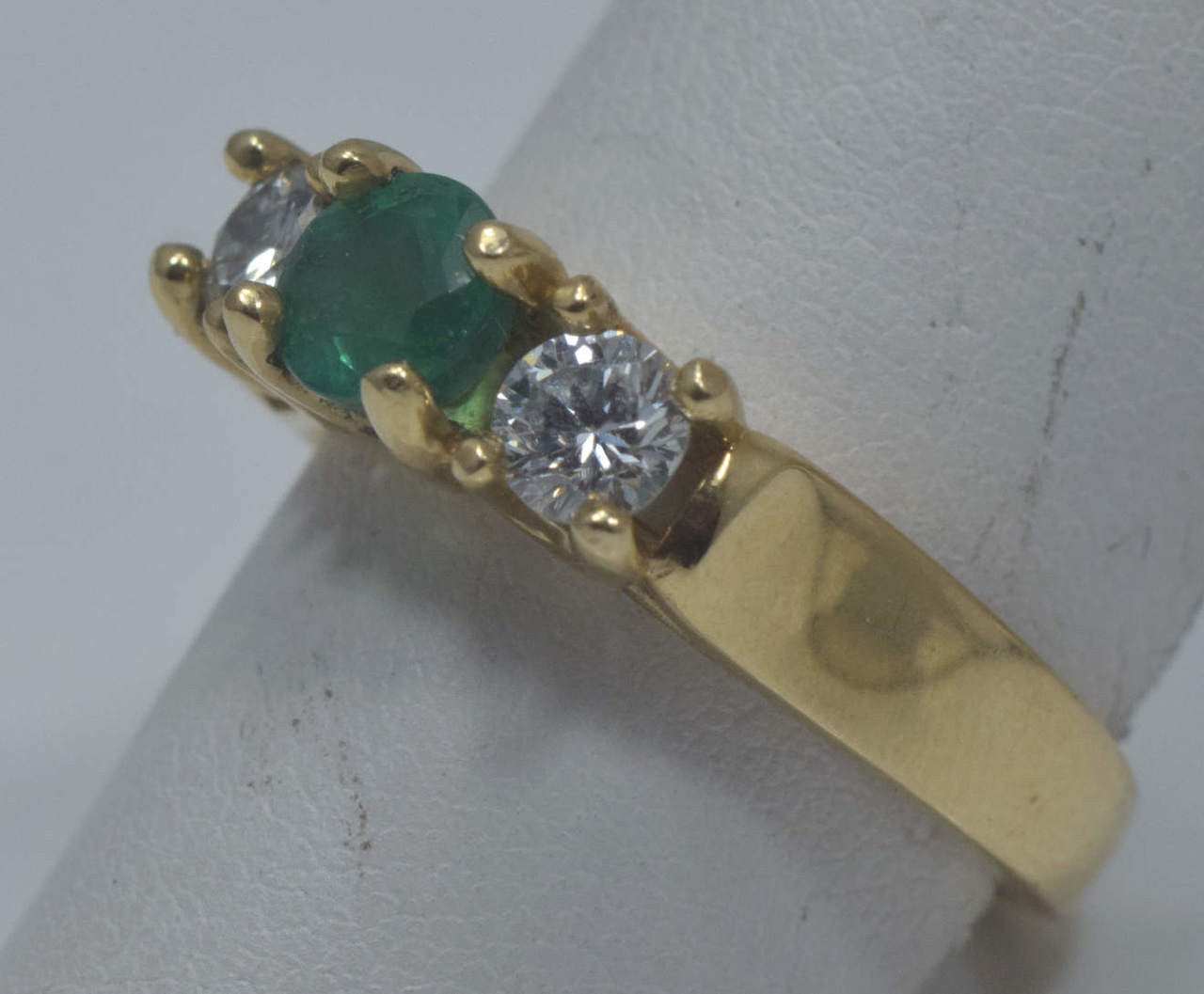Emerald and Diamond 14k Ring