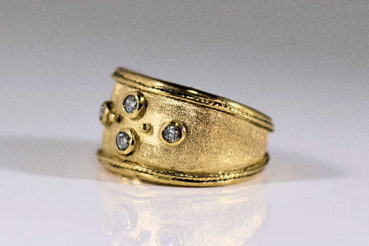 Four Diamond 18K Ring