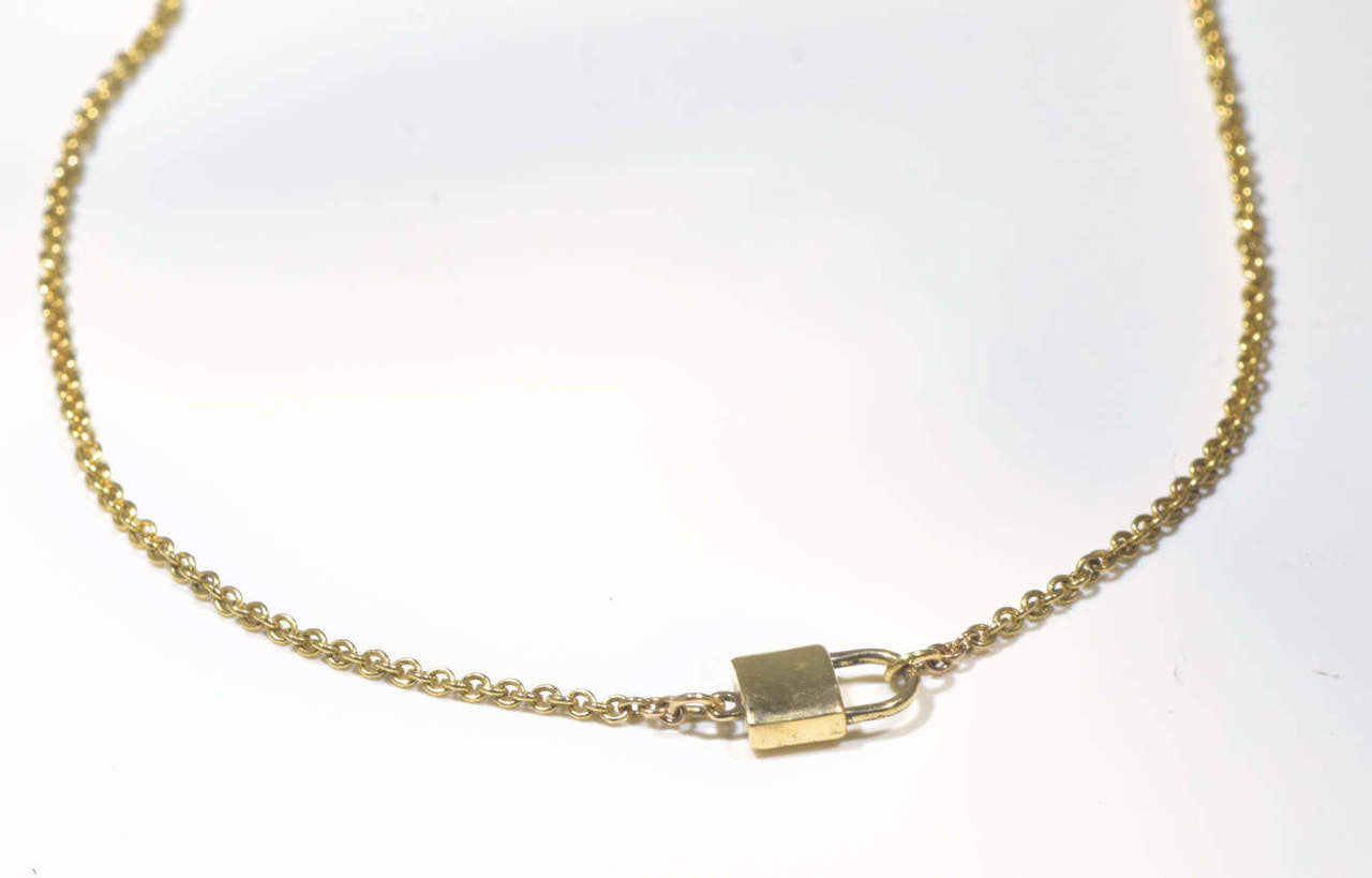 Padlock 14k Necklace