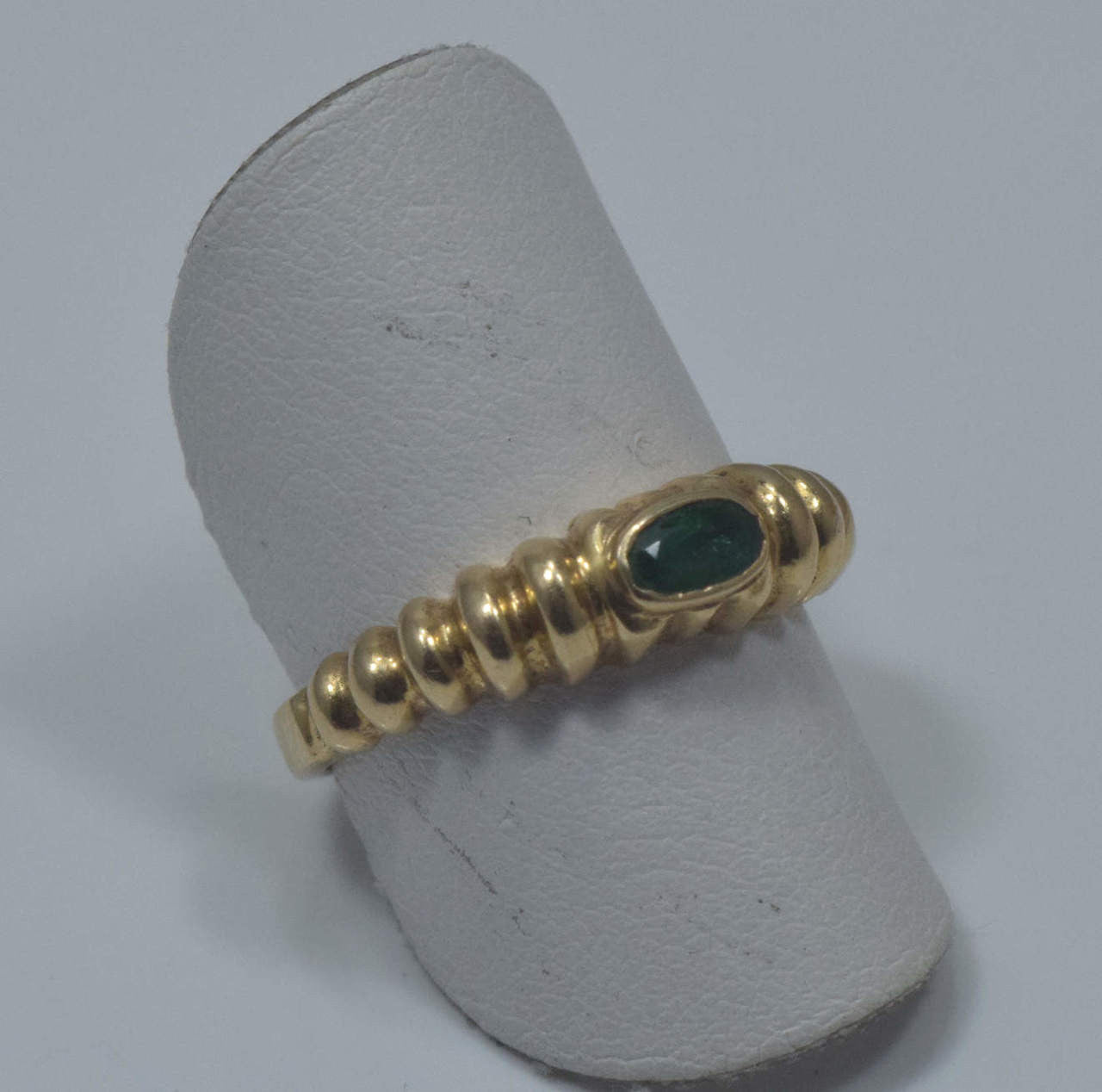 Emerald 14k Shrimp Ring