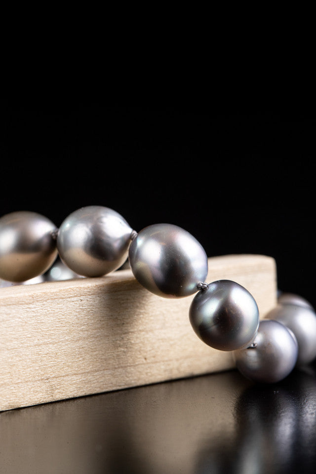 Grey Baroque Tahitian Pearl Bracelet