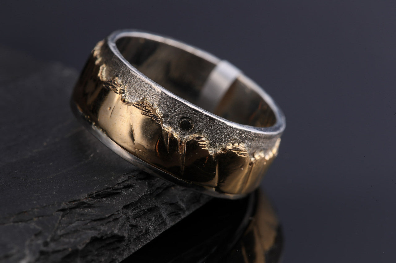 Mountain Ring Two Tone Band