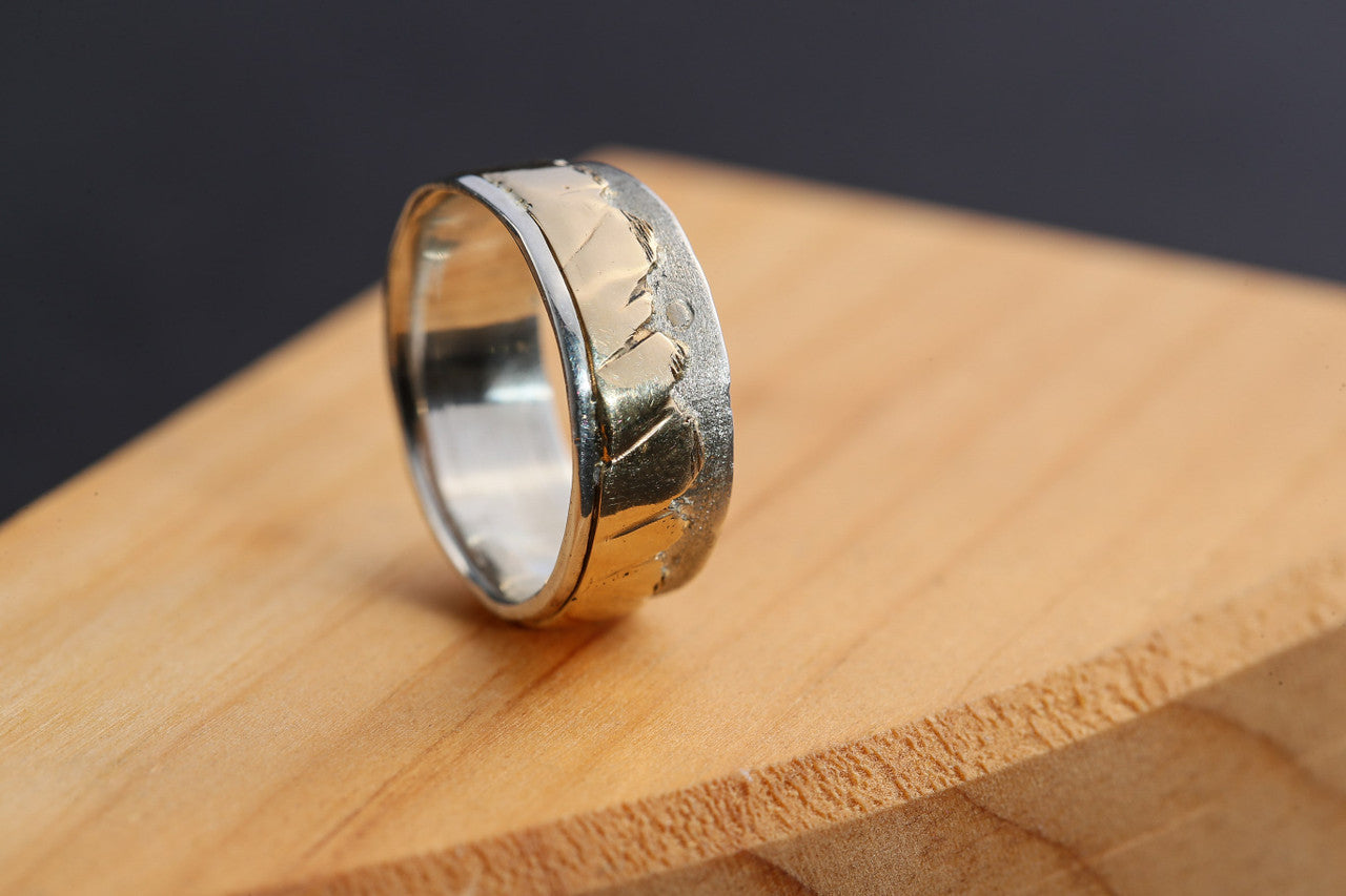Mountain Ring Two Tone Band