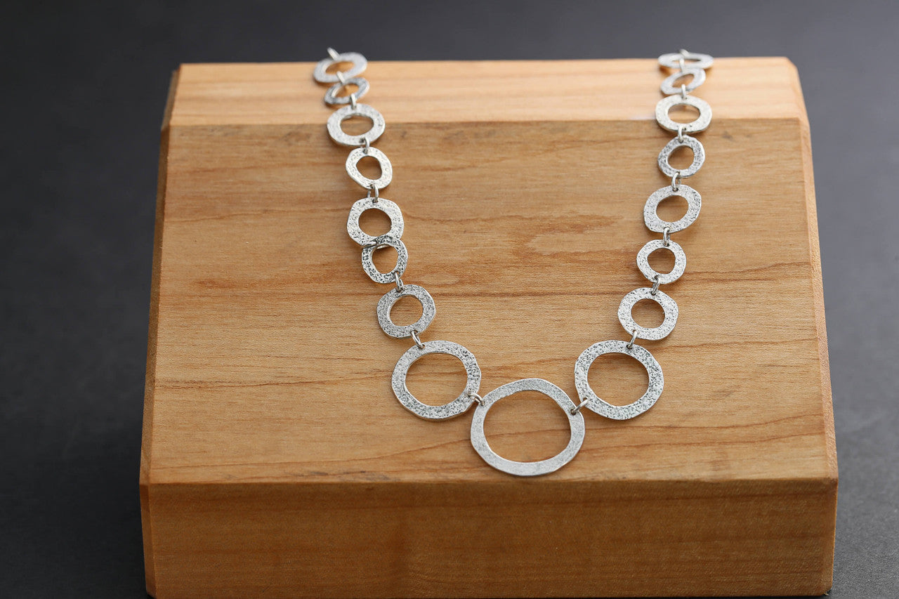 Beach Textured Open Link Necklace