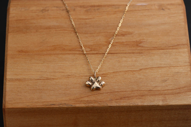 Paw 14K Yellow Gold Pendant