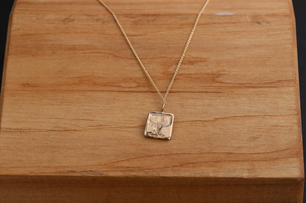 Square Tree 14K Pendant