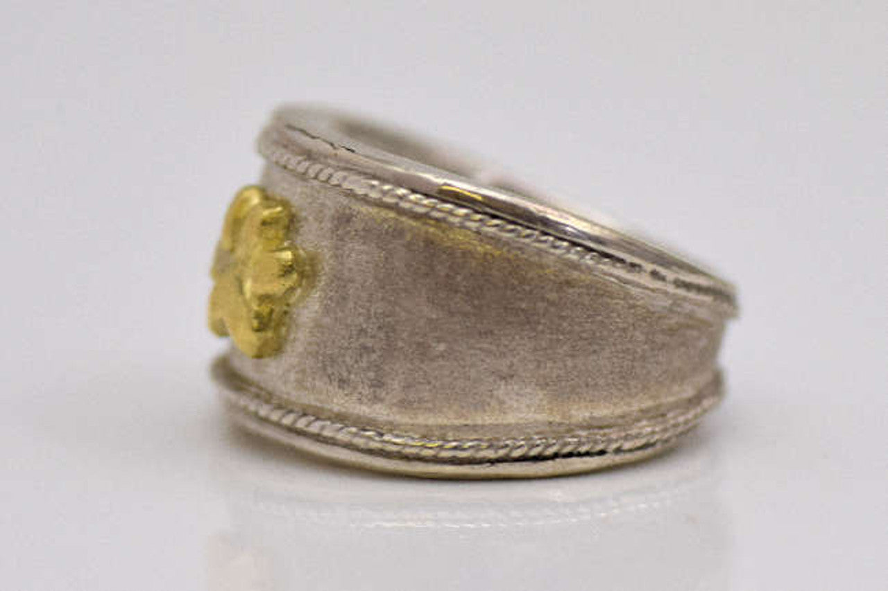 Paw Print Ring Two Tone Ring