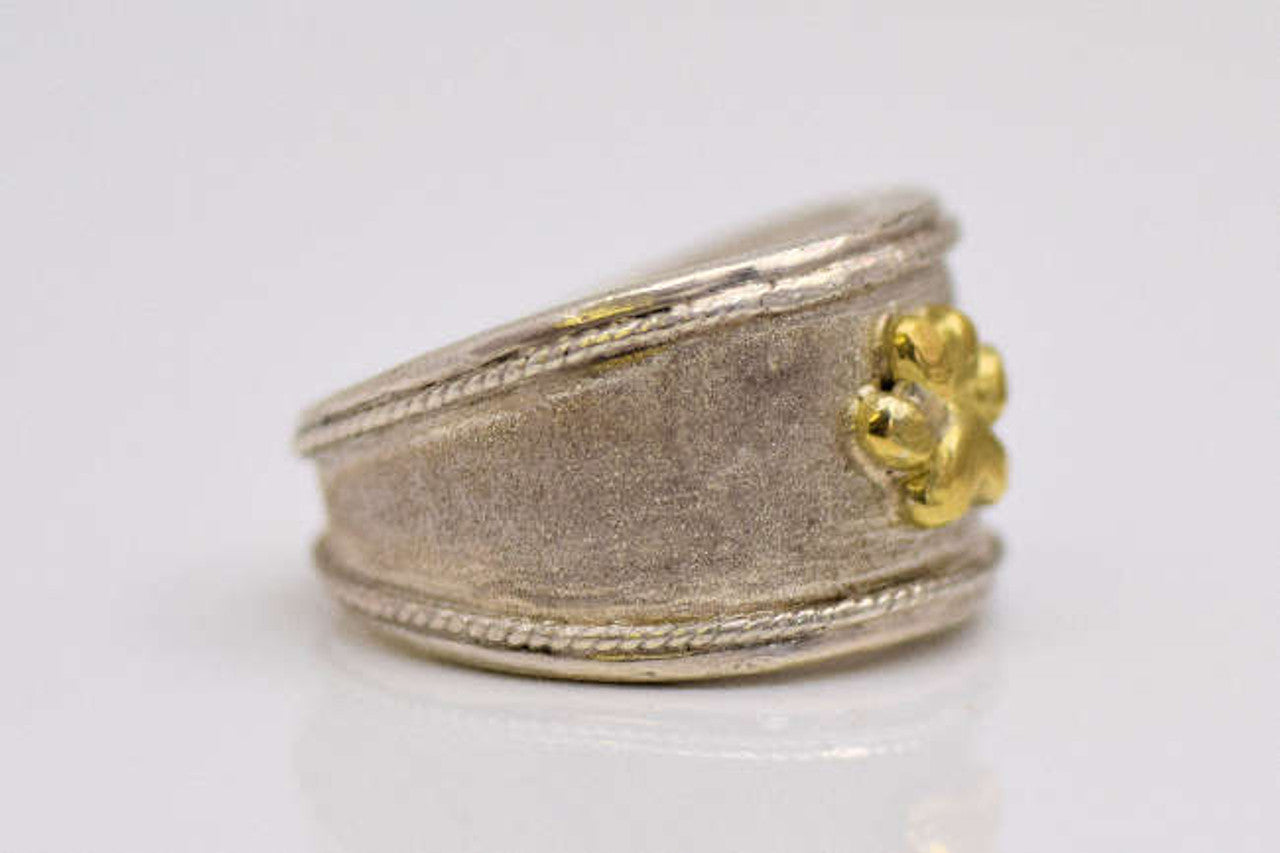 Paw Print Ring Two Tone Ring