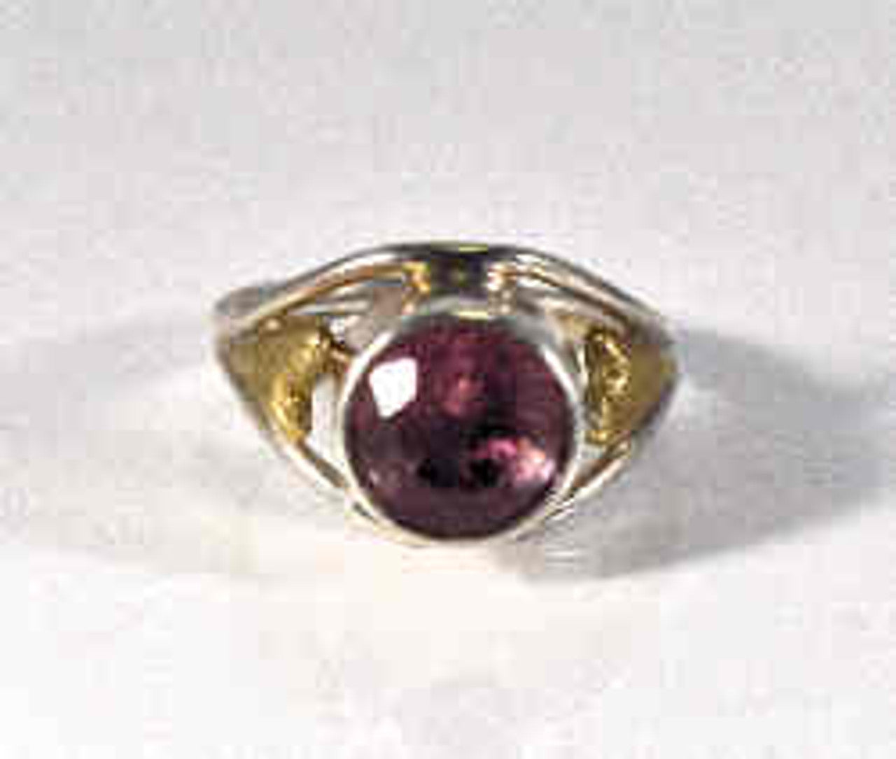 Pink Maine Tourmaline Two Tone Ring