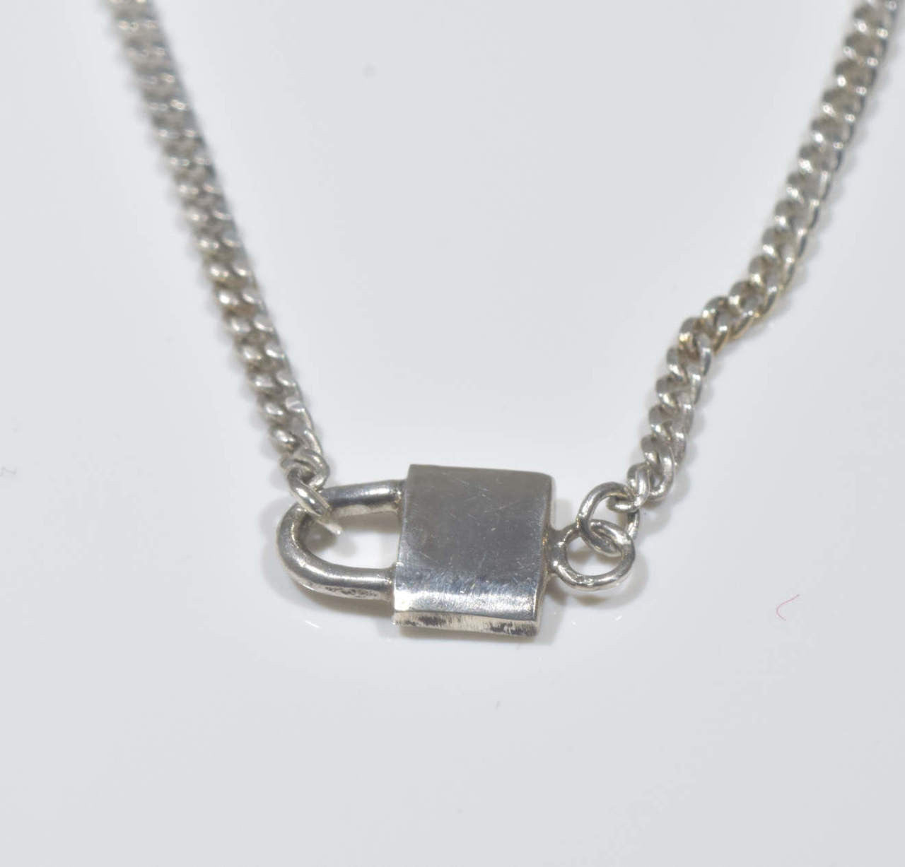 Padlock Sterling Silver Necklace