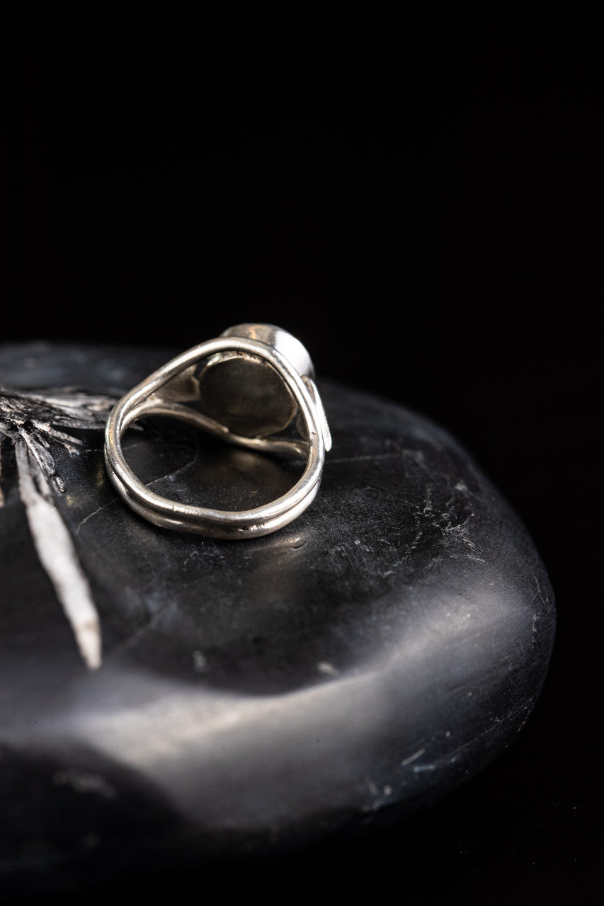 Pearl Double Heart Sterling Ring