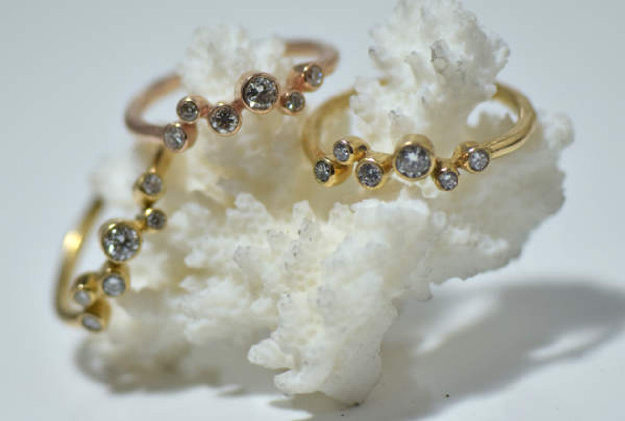 Diamond Pebble 18k Ring