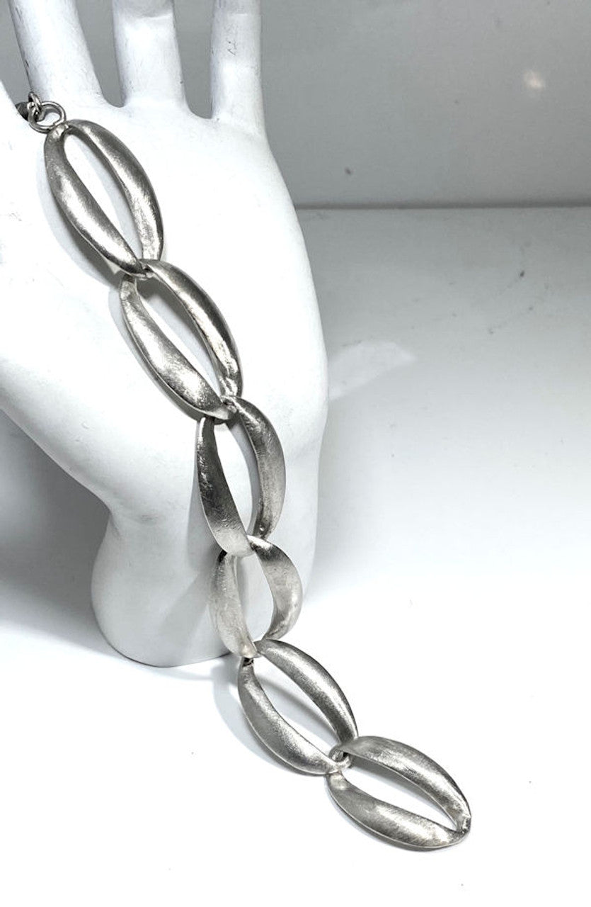 Oval Link Silver Bracelet
