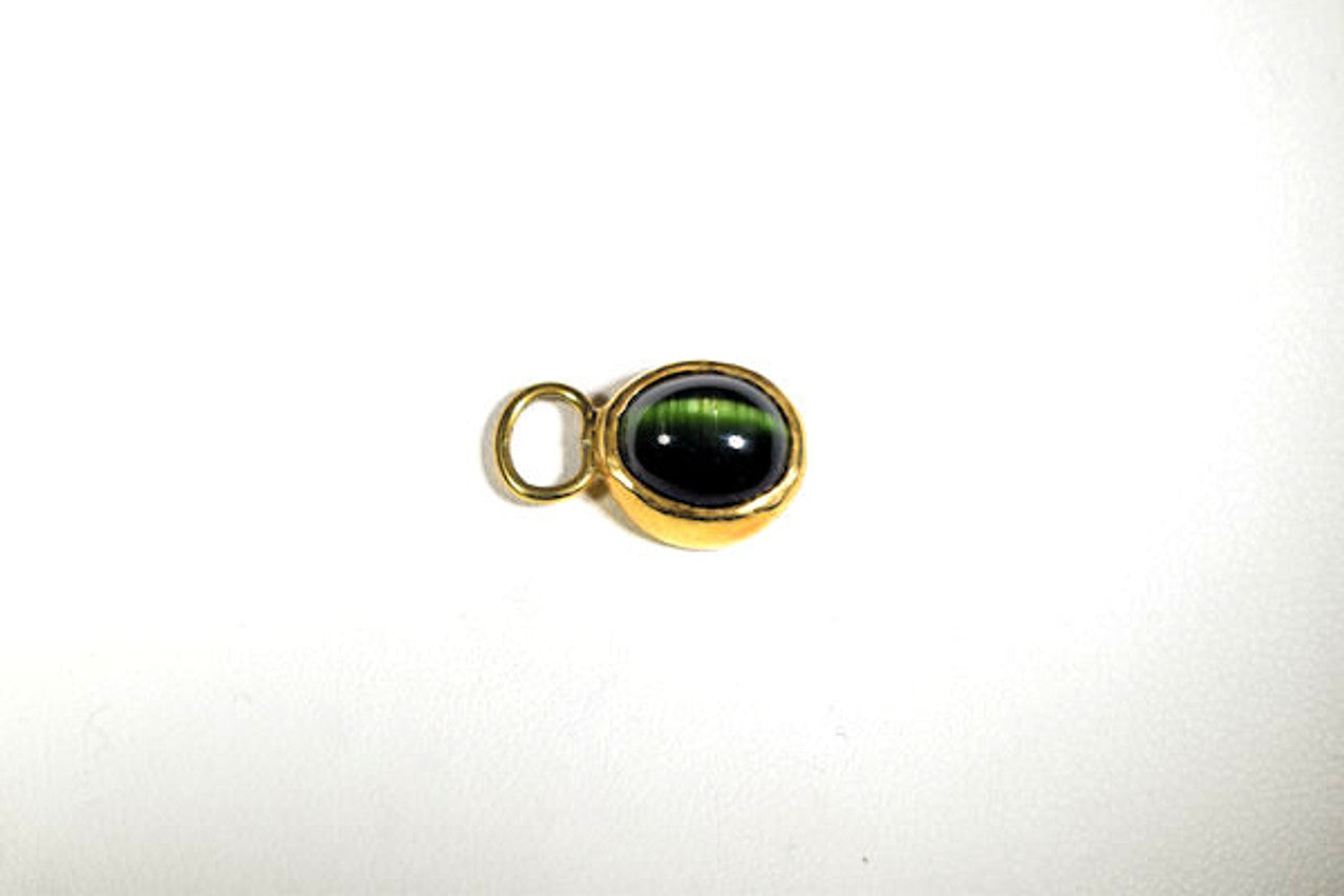 Green Cats Eye Tourmaline Drop Earrings