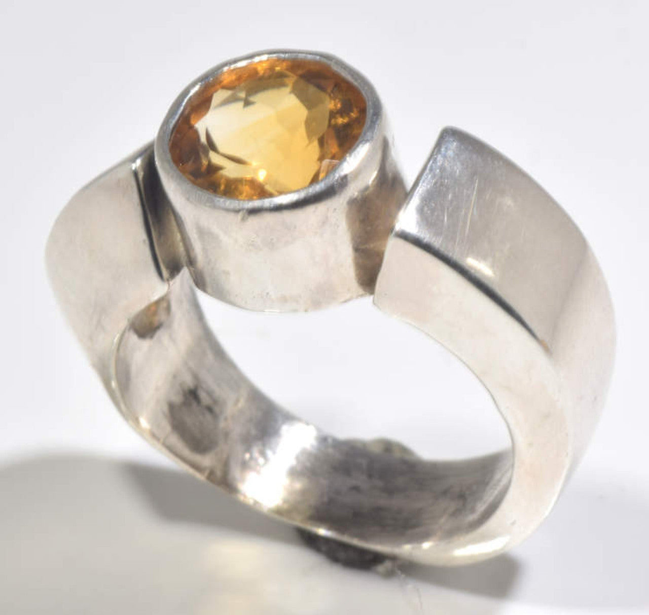 Citrine Contemporary Chunky Ring