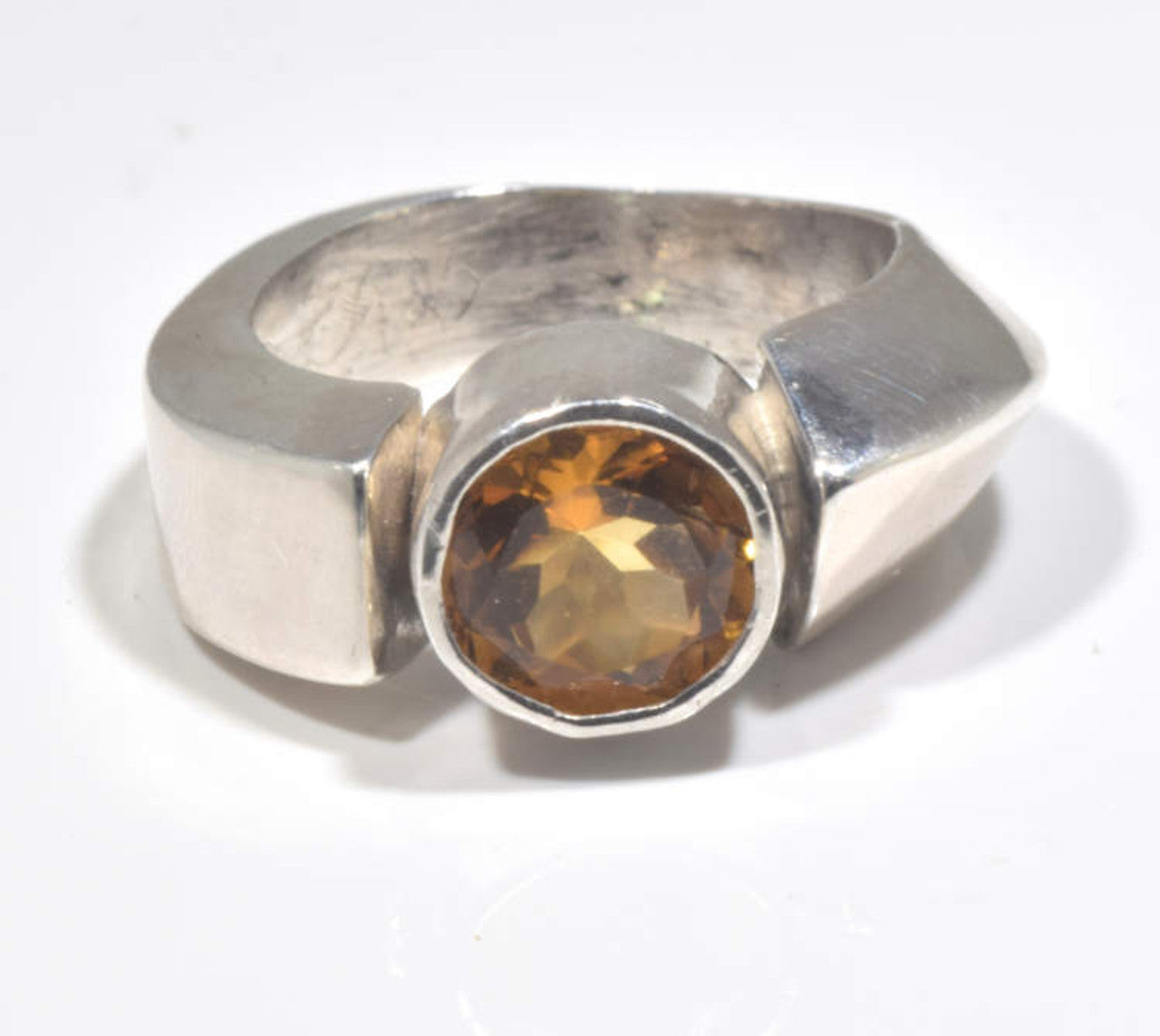 Citrine Contemporary Chunky Ring