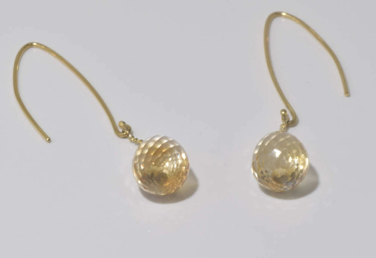 Citrine Briolette Dangles
