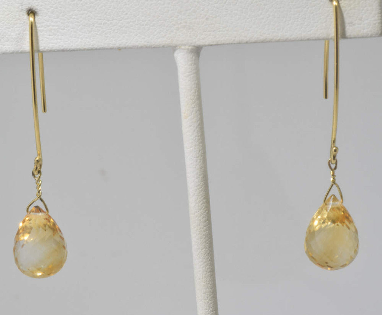 Citrine Briolette Dangles