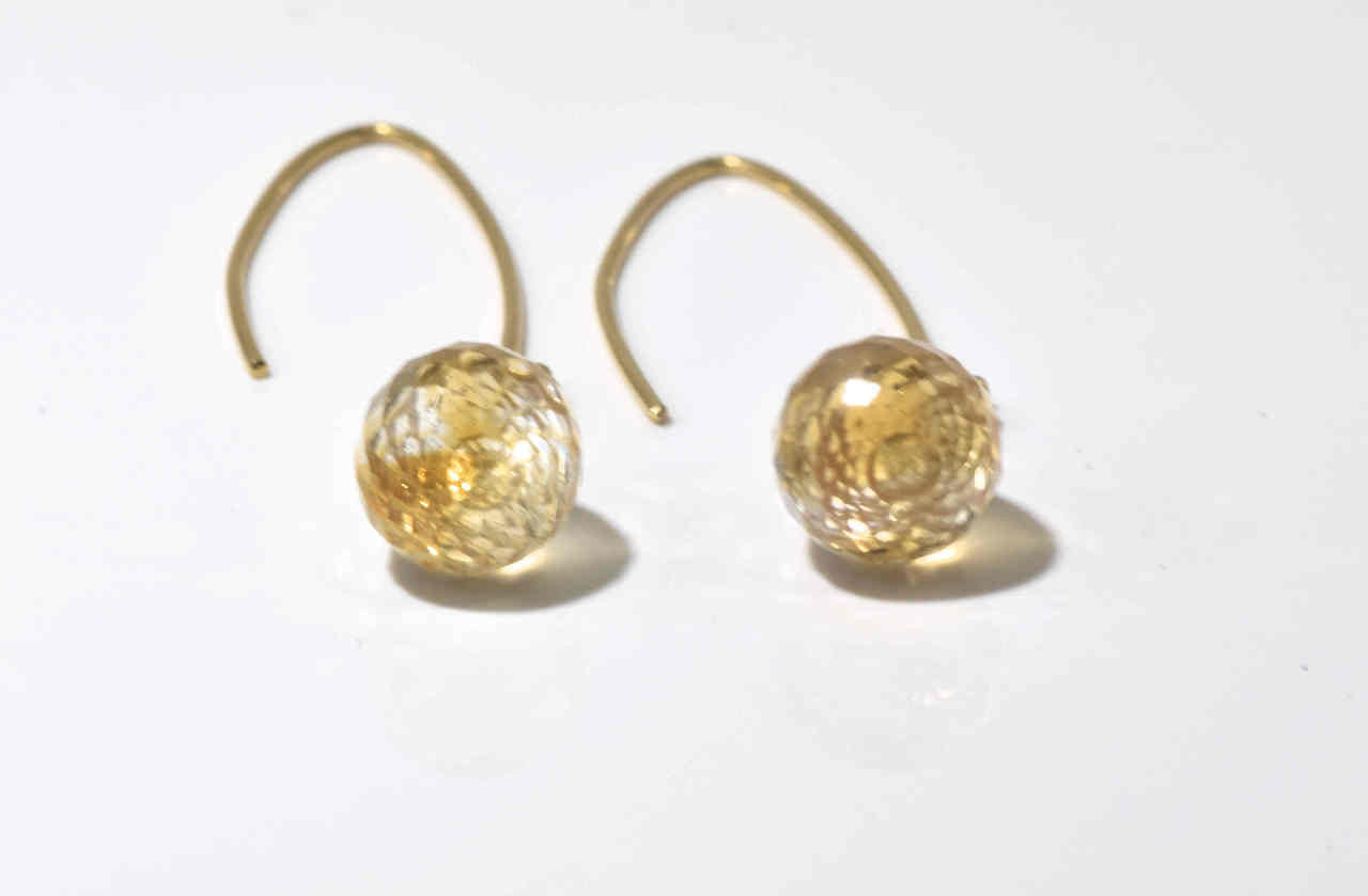 Citrine Briolette Dangles