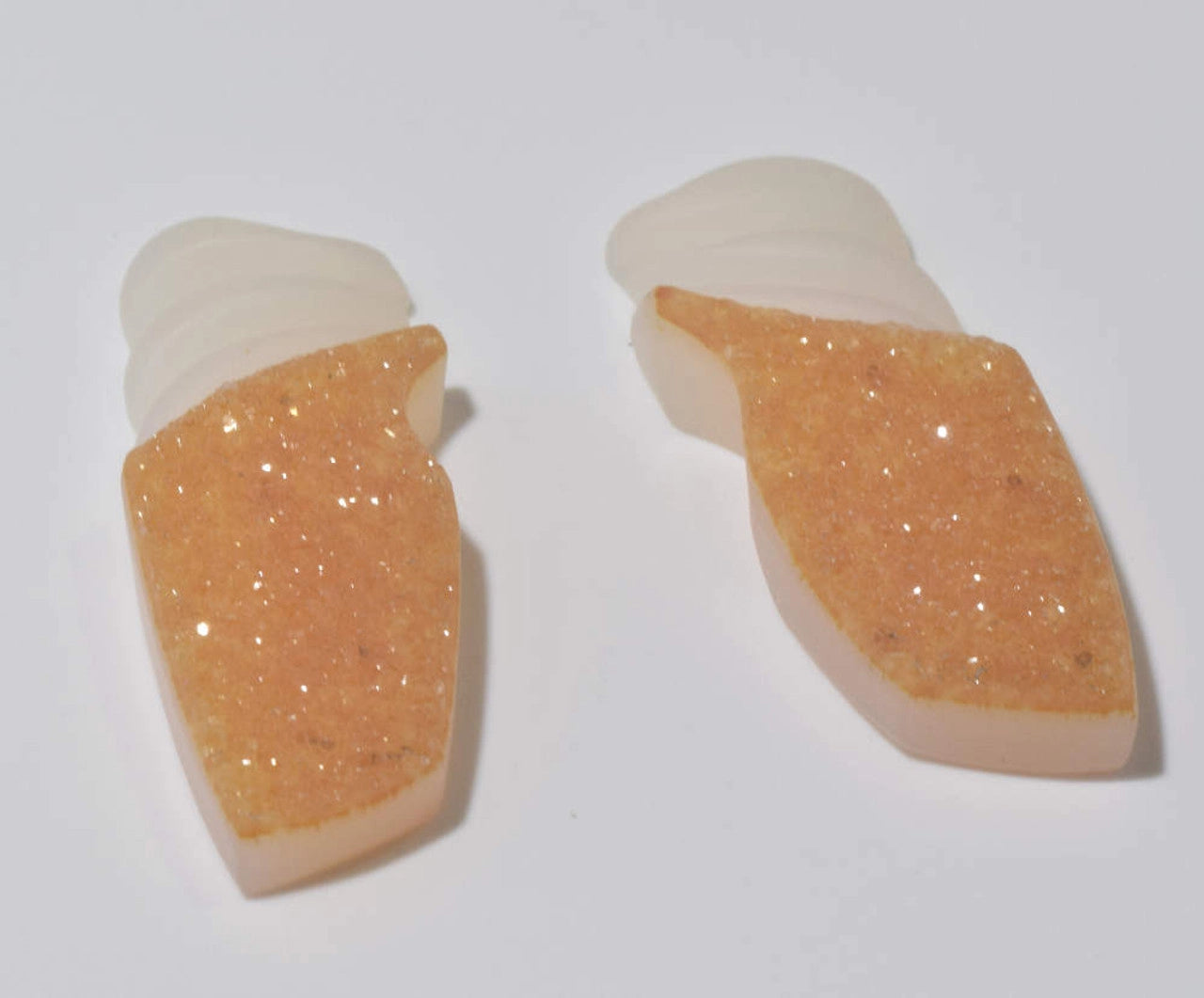 Druzy Agate Carved Golden Stones