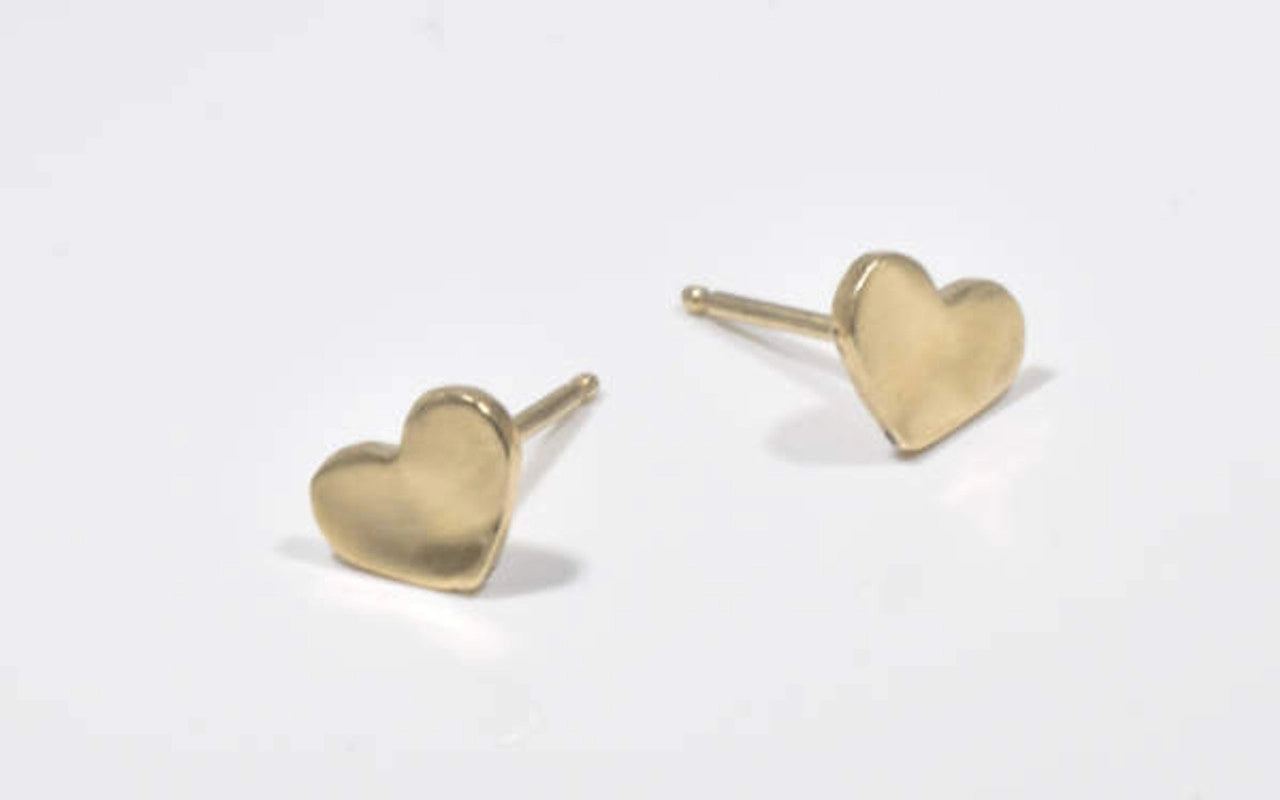 Heart Tiny Gold Studs