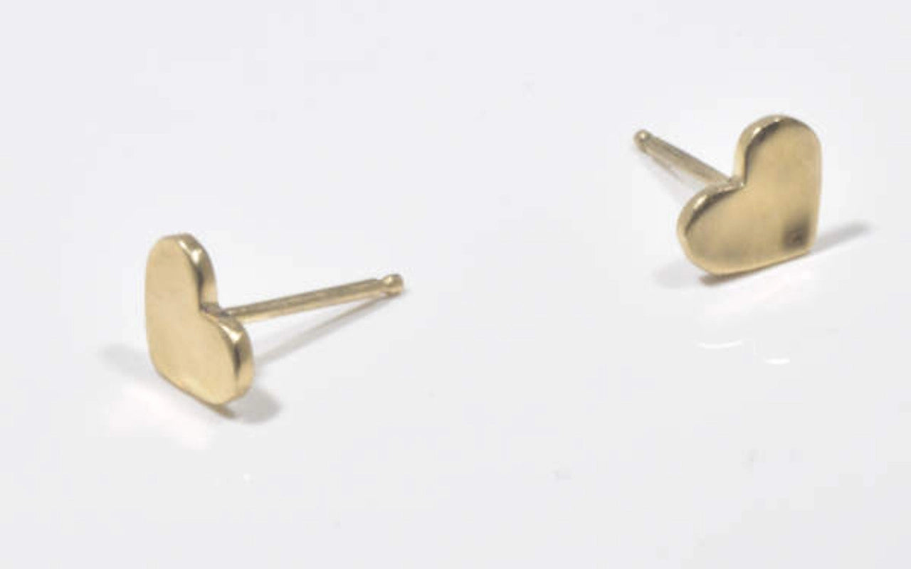 Heart Tiny Gold Studs