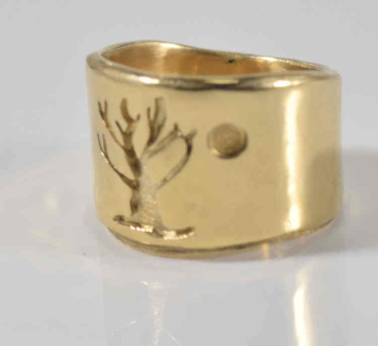 Tree of Life & Moon 14k Ring