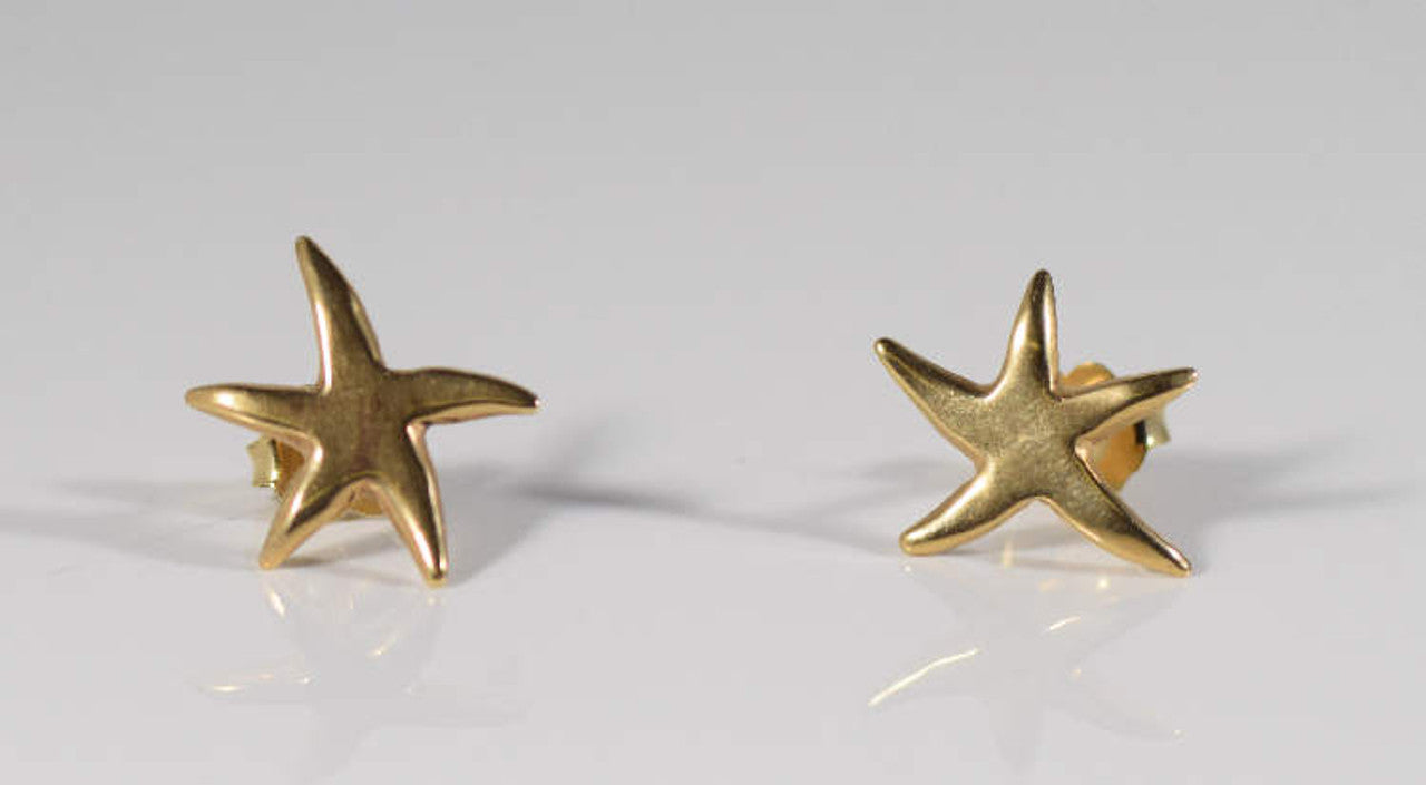 Starfish 12mm 14k Studs