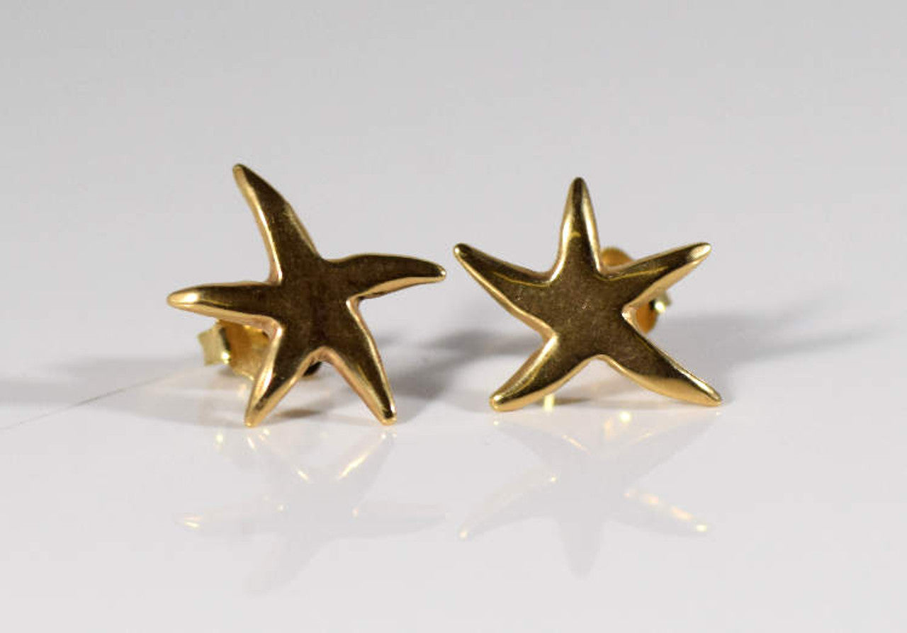 Starfish 12mm 14k Studs