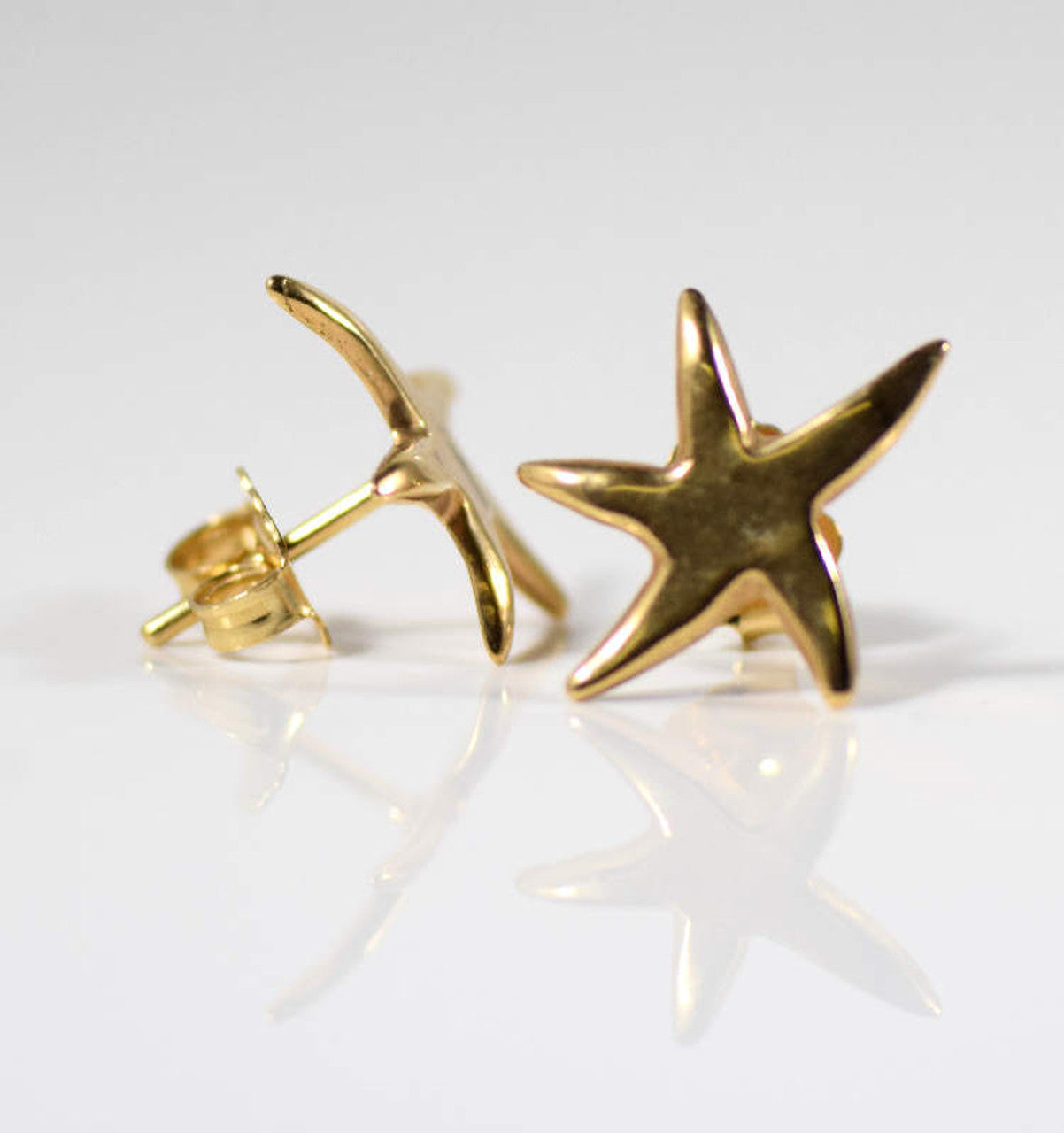 Starfish 12mm 14k Studs