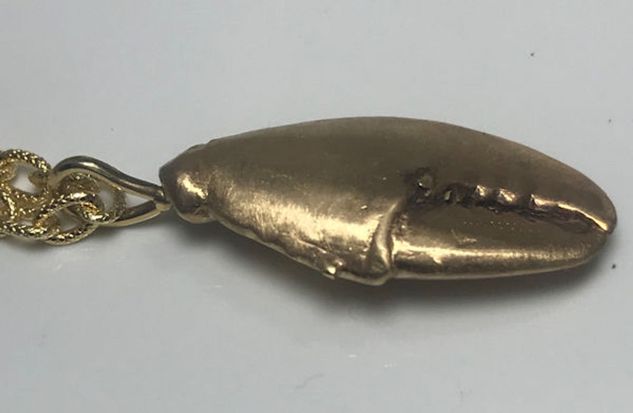 Lobster Claw 14k Pendant