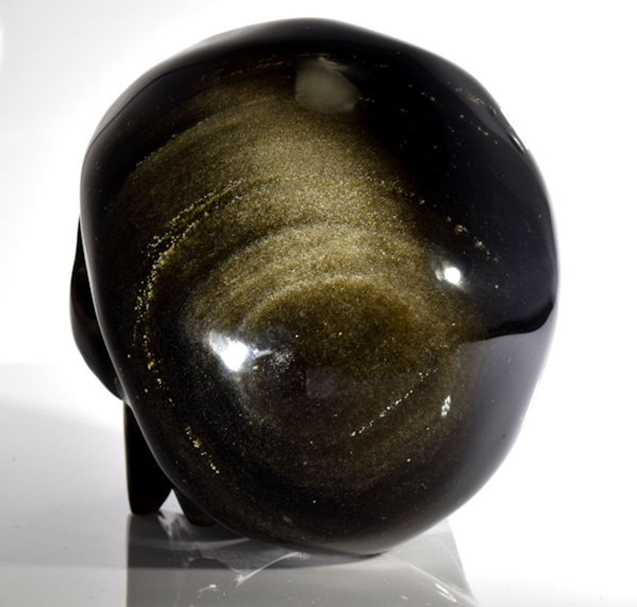 Obsidian Gold Sheen Skull