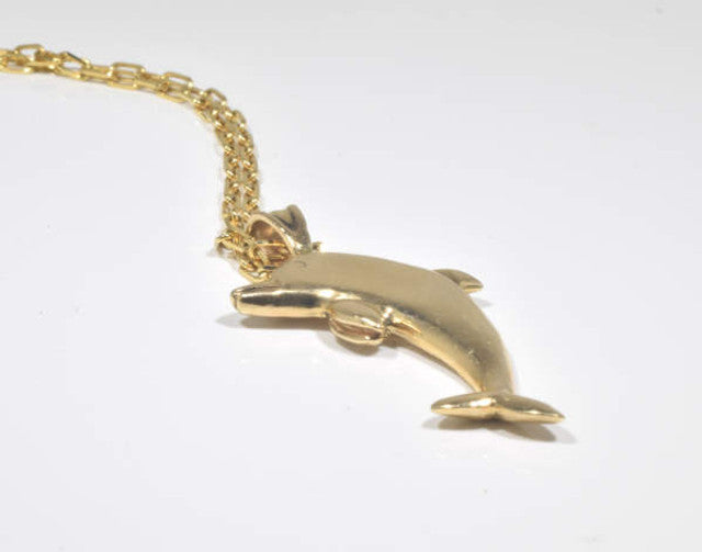 Dolphin 14k Pendant