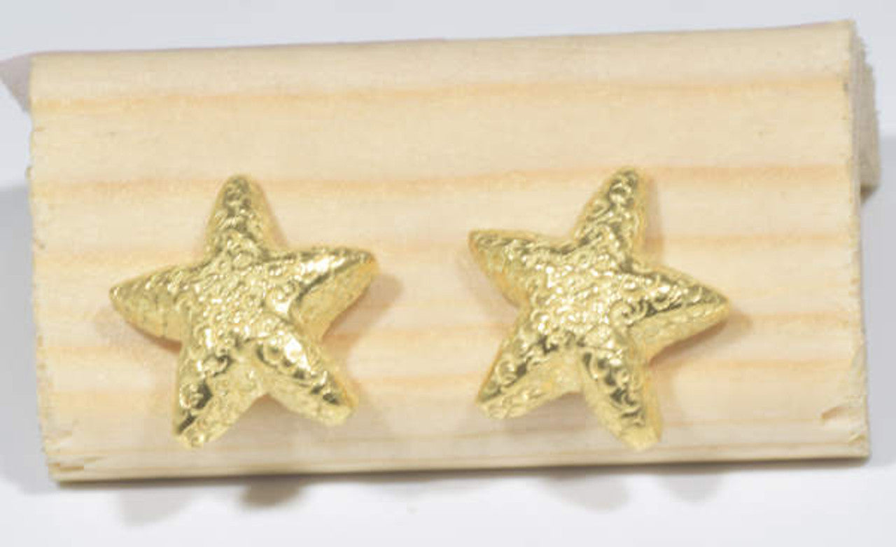 Starfish Studs in 18K Yellow Gold