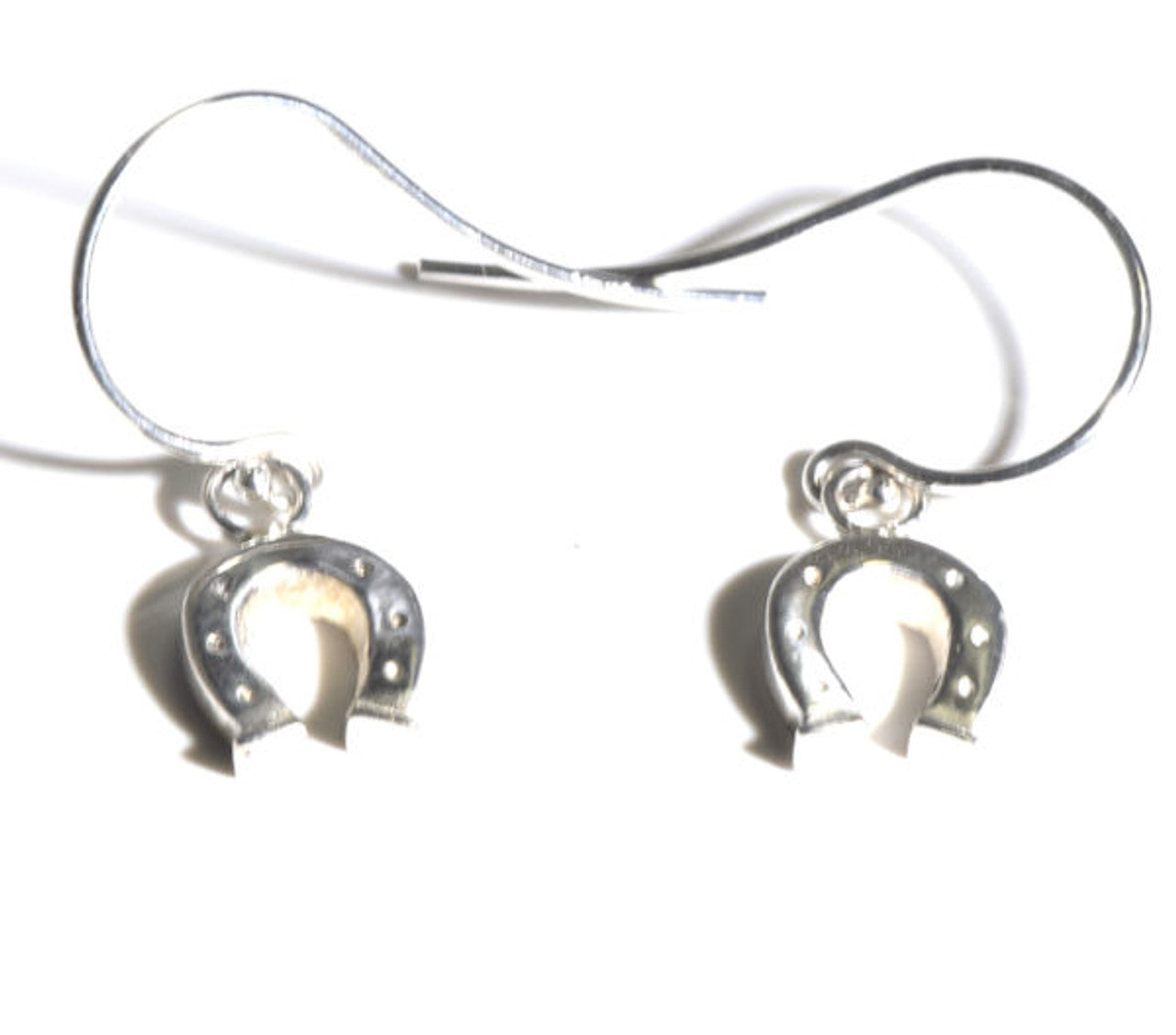 Horseshoe Silver Dangles