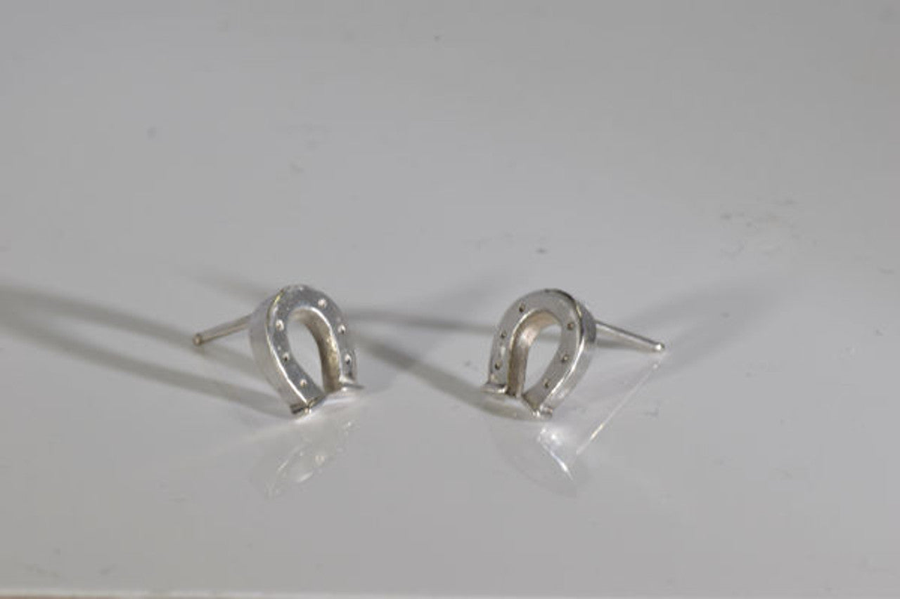 Horseshoe Tiny Silver Earrings