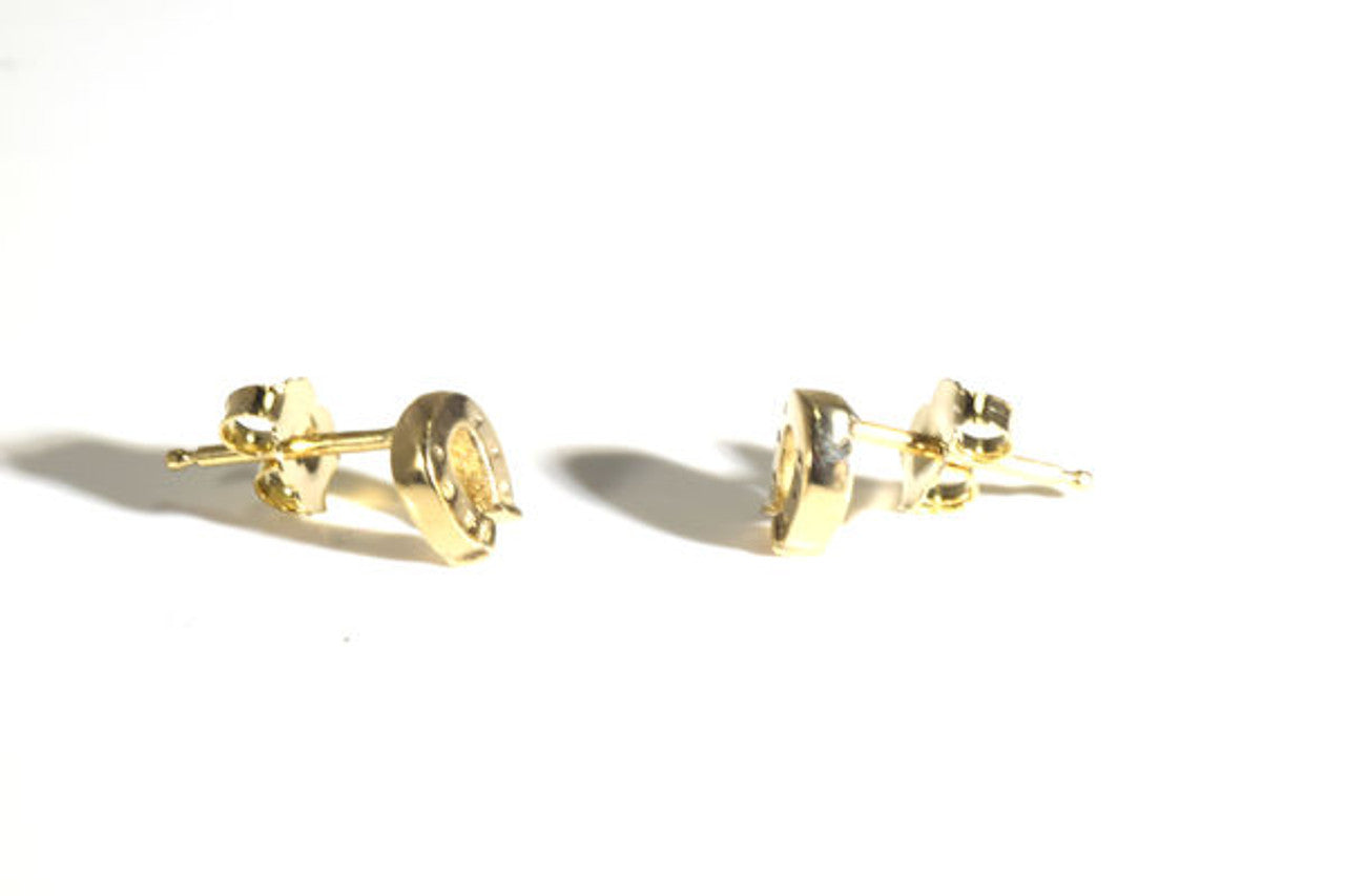 Horse Shoe Small 14k Studs