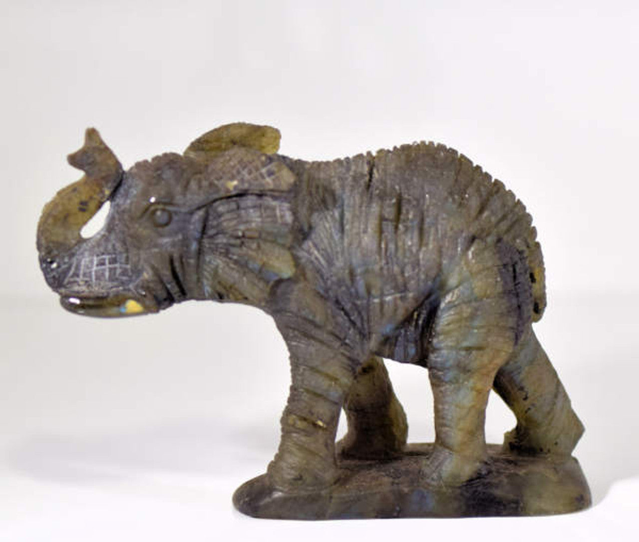 Labradorite Elephant Carving