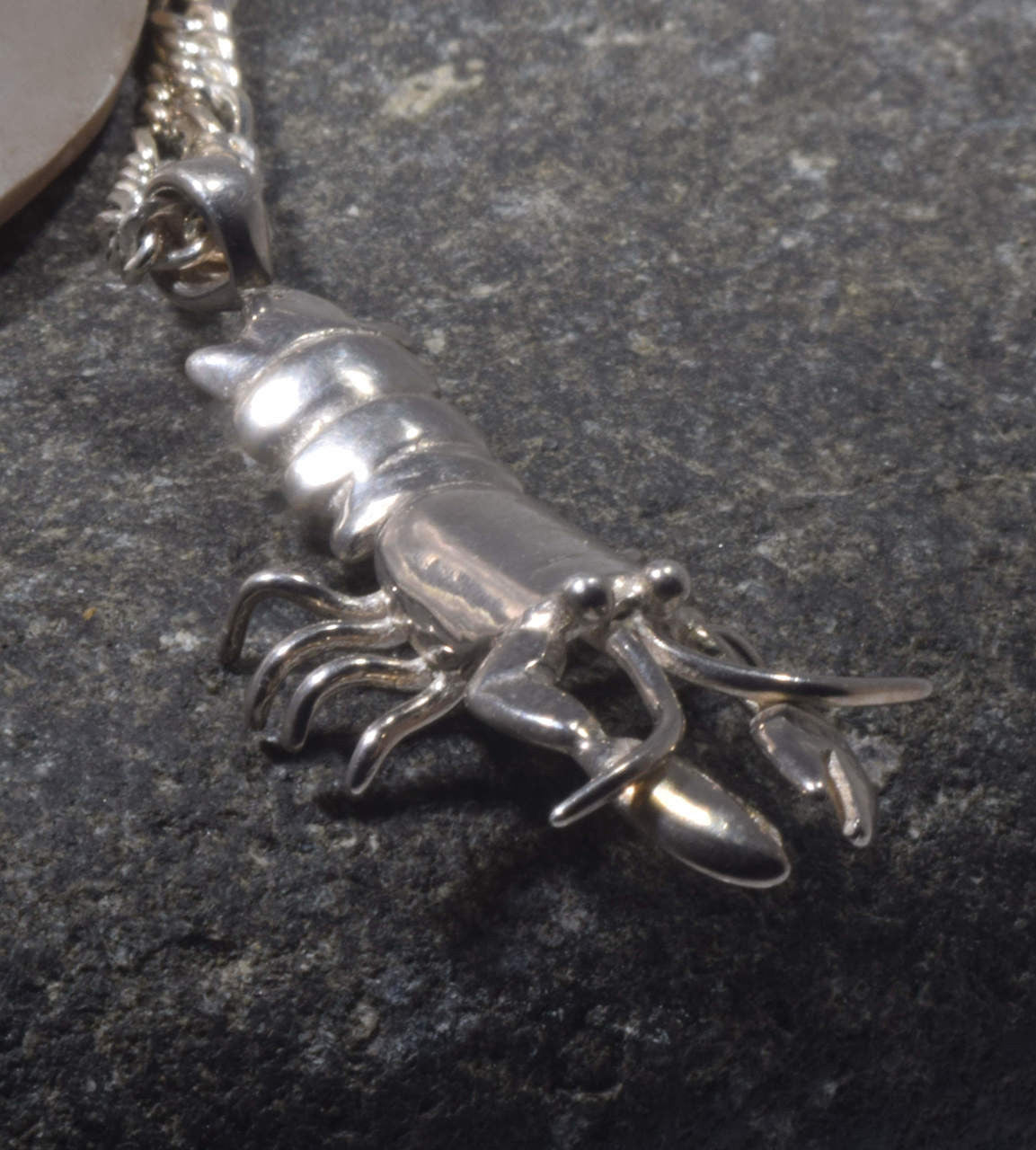 Maine Lobster Silver Pendant