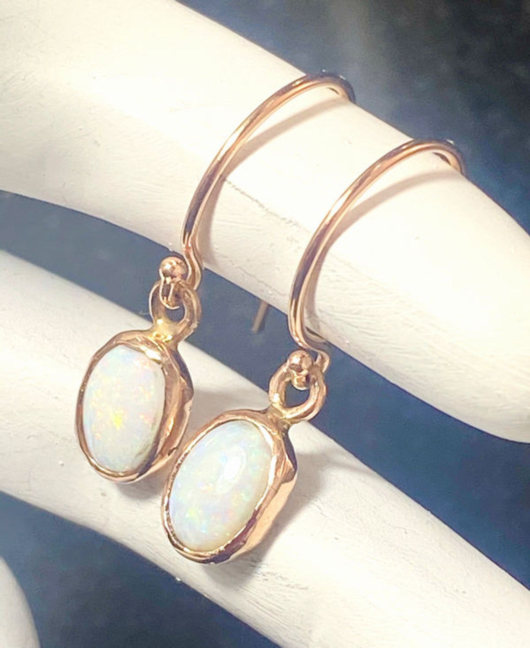 Opal Rose Gold Dangles