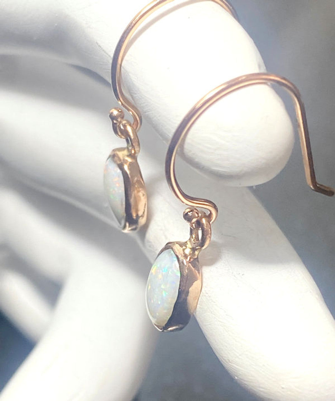 Opal Rose Gold Dangles
