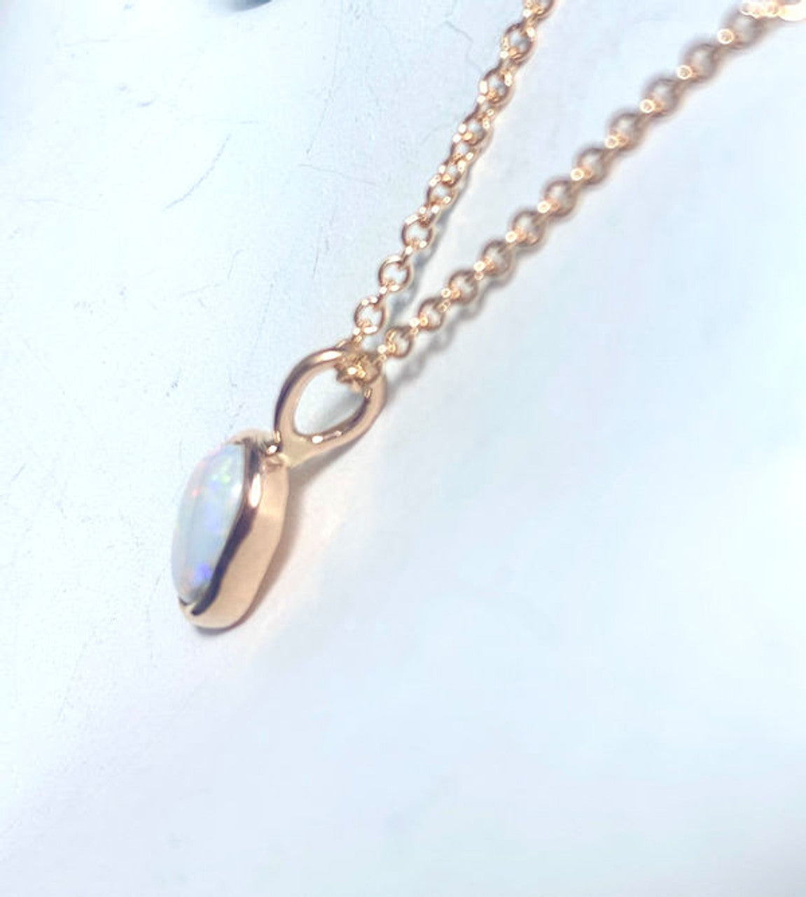 Opal Rose Gold Pendant