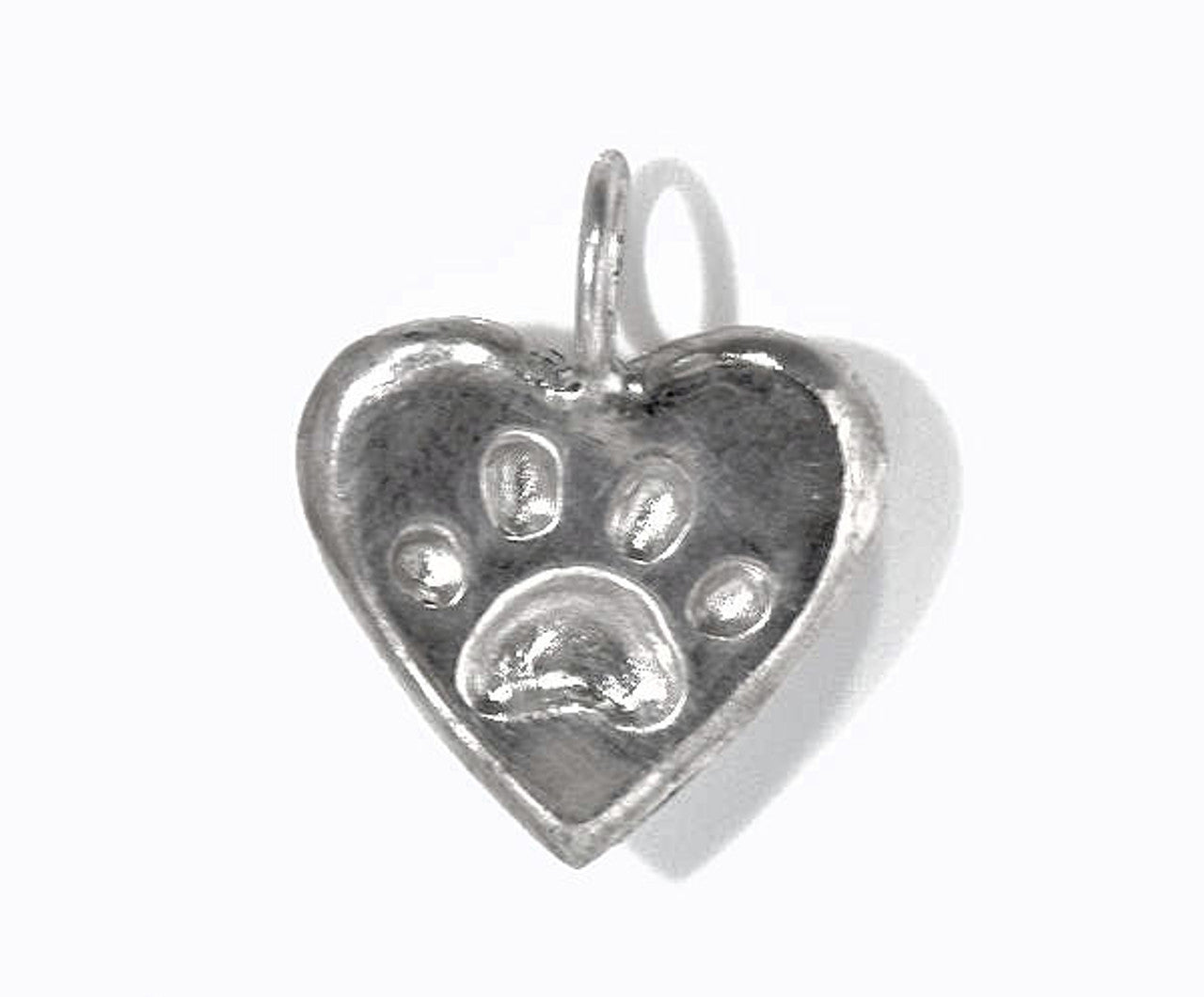 Paw Heart Sterling Pendant