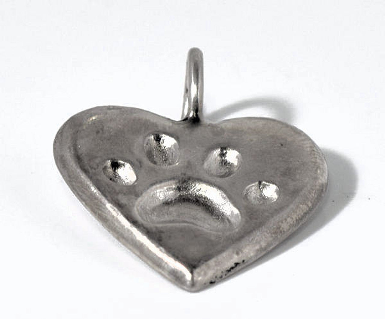 Paw Heart Sterling Pendant