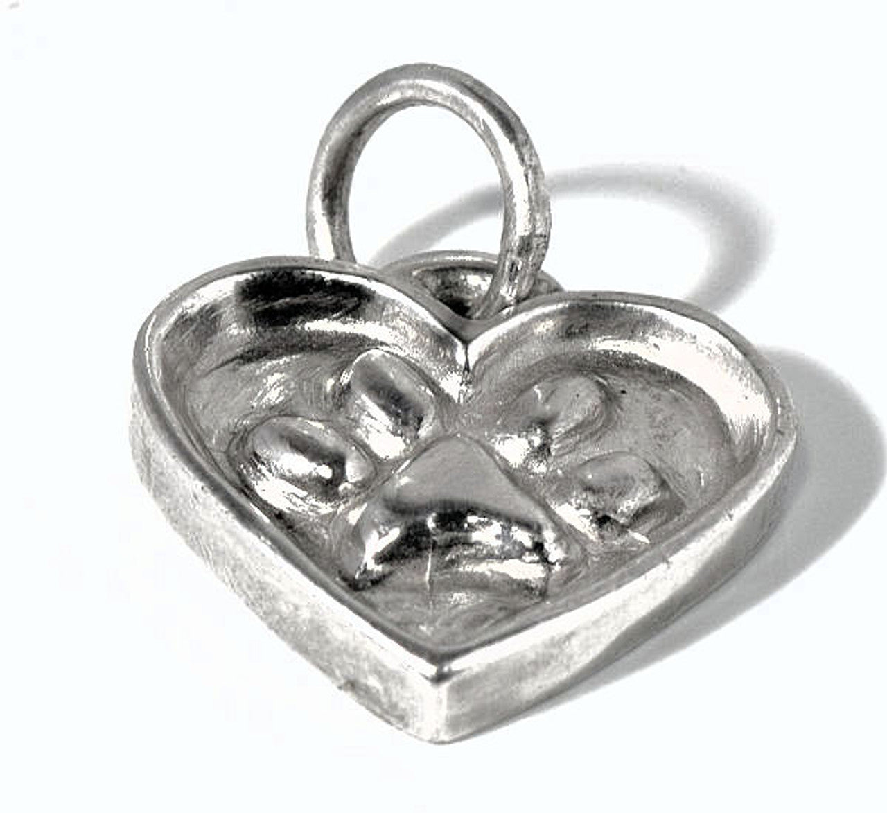Paw Heart Sterling Pendant