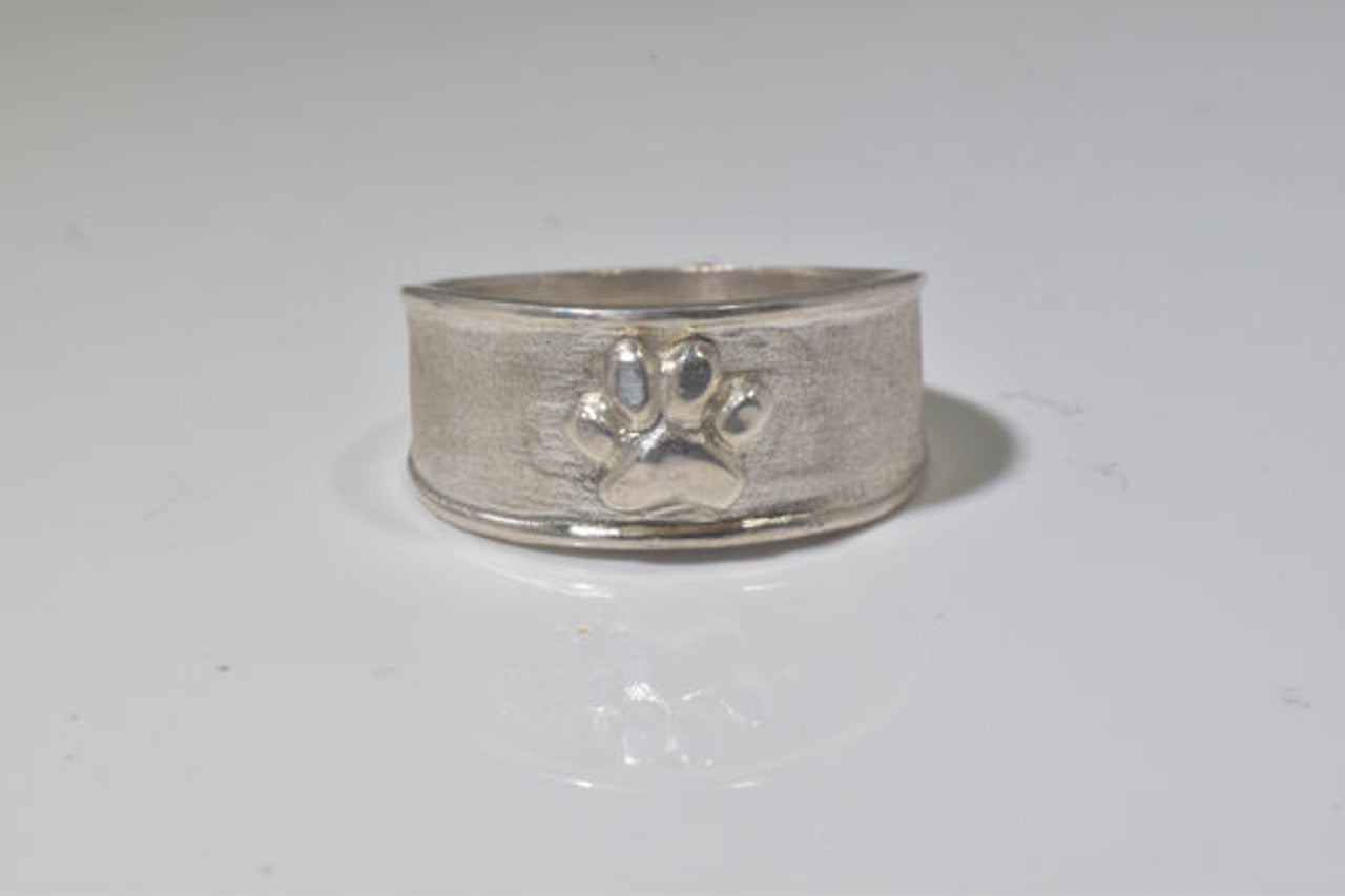 Paw Print Sterling Silver Ring